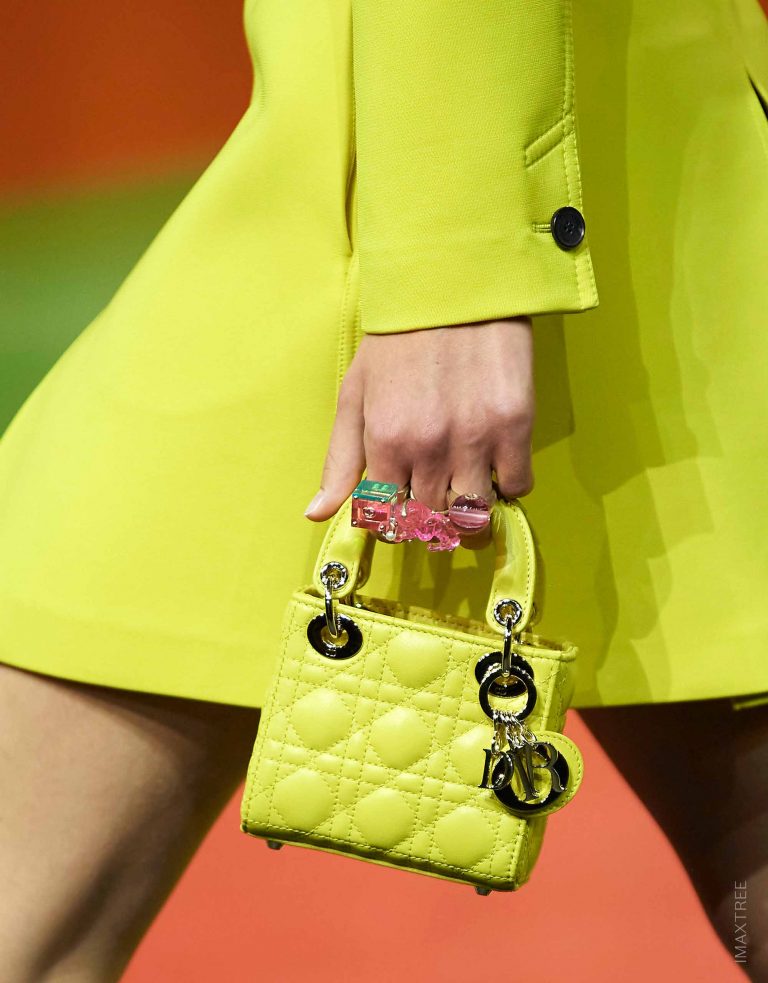 Christian Dior Micro Lady Dior Bag Yellow