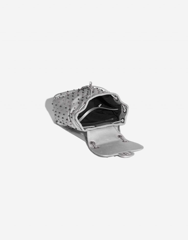 Pre-owned Chanel bag Timeless Backpack Calf Silver Silver Inside | Sell your designer bag on Saclab.com