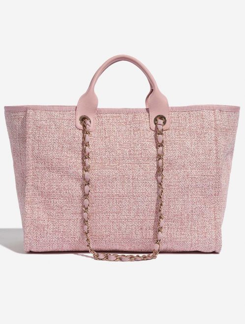 Pre-owned Chanel bag Deauville Medium Tweed Pink Pink Back | Sell your designer bag on Saclab.com