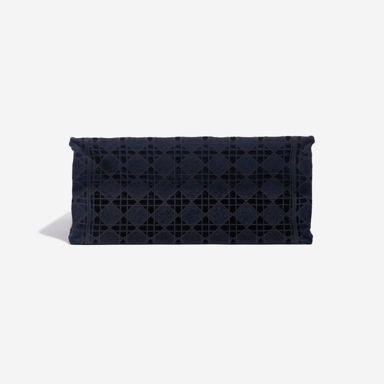 Pre-owned Dior bag Book Tote Medium Canvas / Velvet Navy Blue Black Bottom | Sell your designer bag on Saclab.com