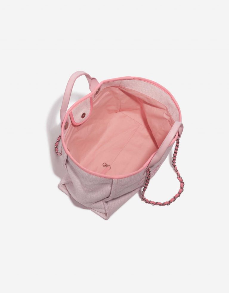 Pre-owned Chanel bag Deauville Medium Canvas Pink Pink Inside | Sell your designer bag on Saclab.com