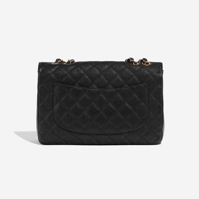 Pre-owned Chanel bag Timeless Jumbo Single Flap Caviar Black Black Back | Sell your designer bag on Saclab.com