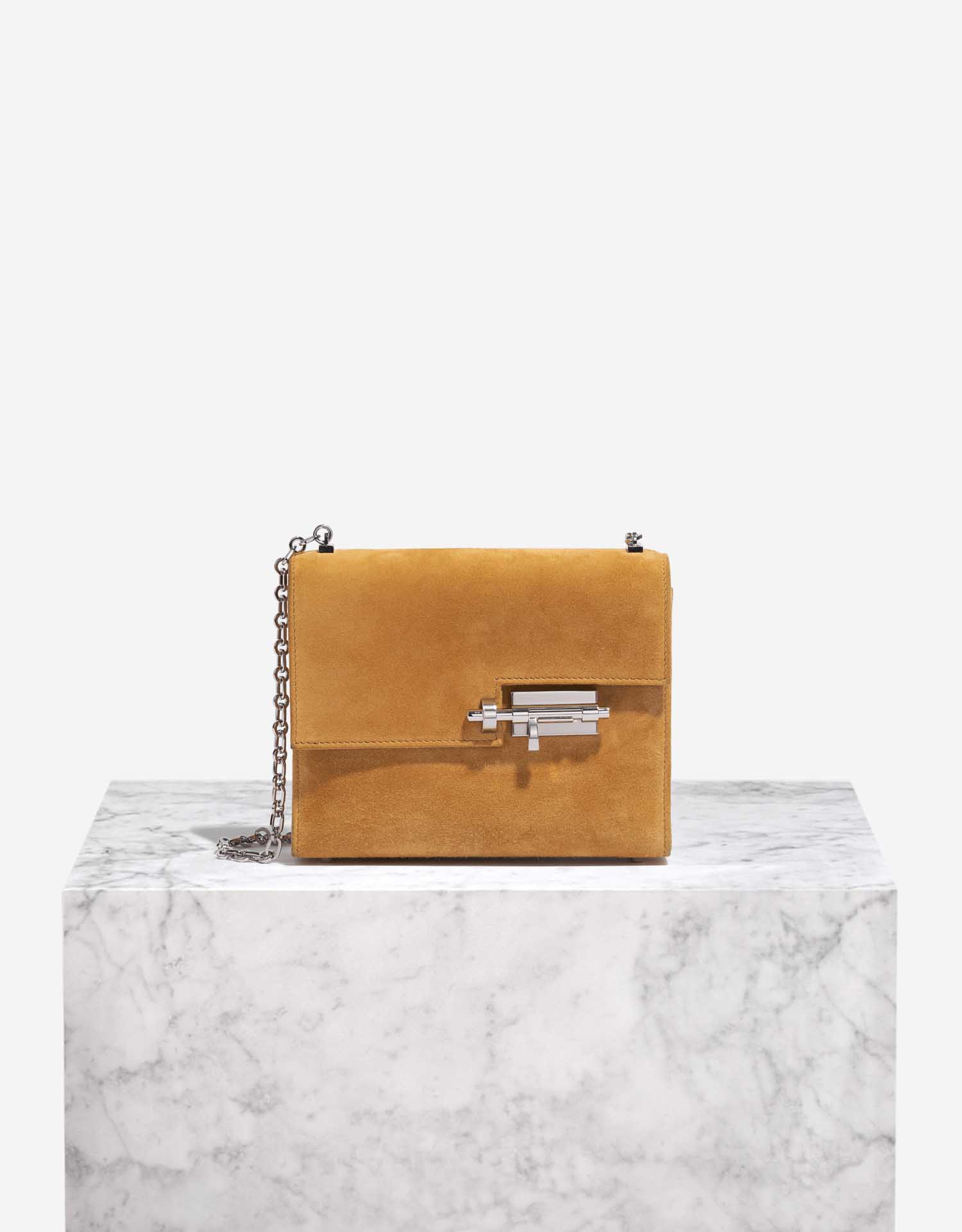 Hermès Verrou Chaîne Mini Doblis Suede Safran SACLÀB