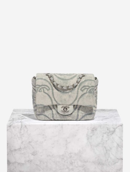 Pre-owned Chanel bag Timeless Small Denim Grey / Blue Blue, Grey Front | Sell your designer bag on Saclab.com