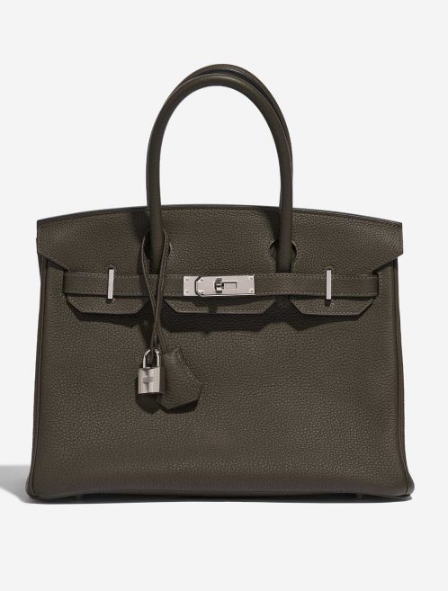 Pre-owned Hermès bag Hermes Birkin 30 Togo Vert Maquis Green Front | Sell your designer bag on Saclab.com