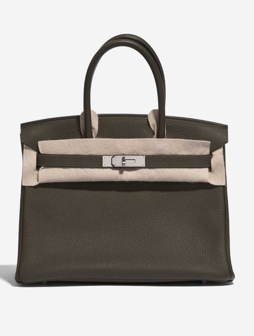 Pre-owned Hermès bag Hermes Birkin 30 Togo Vert Maquis Green Front Velt | Sell your designer bag on Saclab.com
