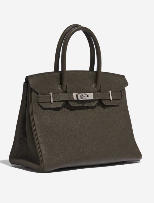 Pre-owned Hermès bag Hermes Birkin 30 Togo Vert Maquis Green Side Front | Sell your designer bag on Saclab.com