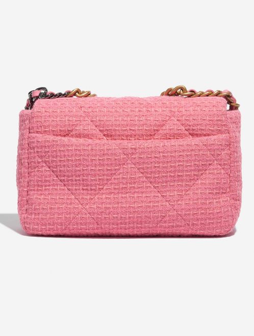 Pre-owned Chanel bag 19 Flap Bag Tweed Light Rosé Rose Back | Sell your designer bag on Saclab.com