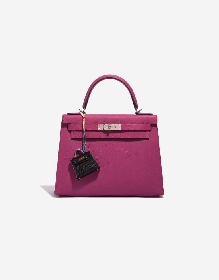 Pre-owned Hermès bag Kelly Twilly Salvator Lizard Black Black Detail | Sell your designer bag on Saclab.com