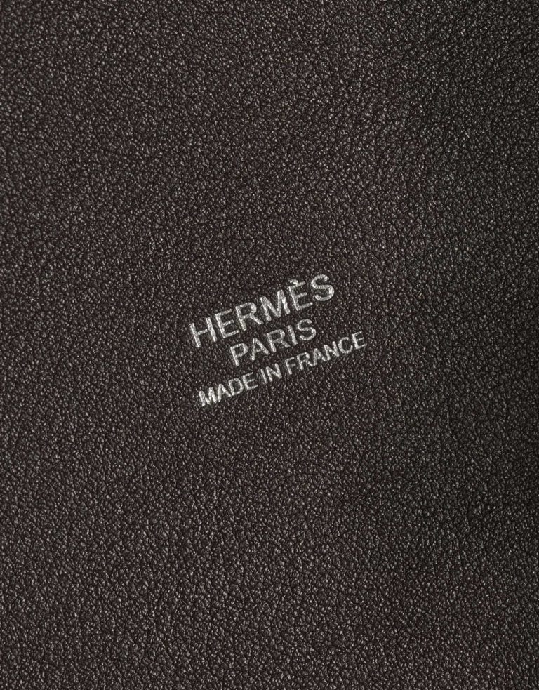 Pre-owned Hermès bag Picotin 22 Swift / Felt Ebene Brown Logo | Sell your designer bag on Saclab.com