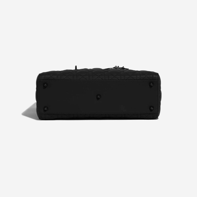Pre-owned Dior bag Lady Large Calf Ultra Matte Black Black Bottom | Sell your designer bag on Saclab.com