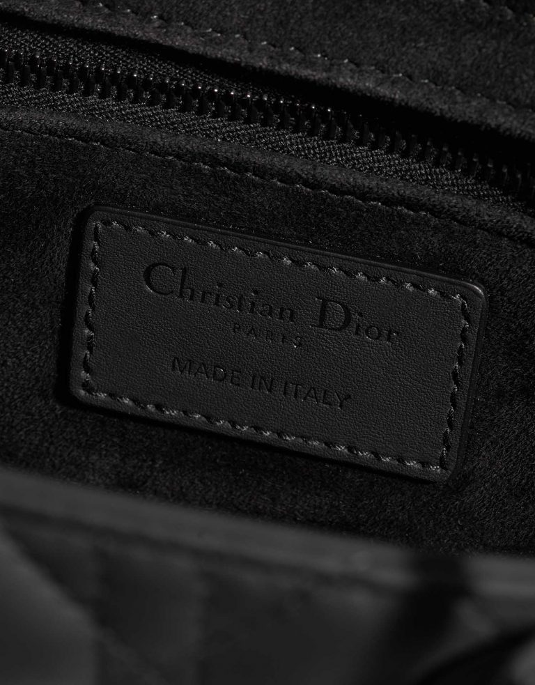 Pre-owned Dior bag Lady Large Calf Ultra Matte Black Black Logo | Sell your designer bag on Saclab.com