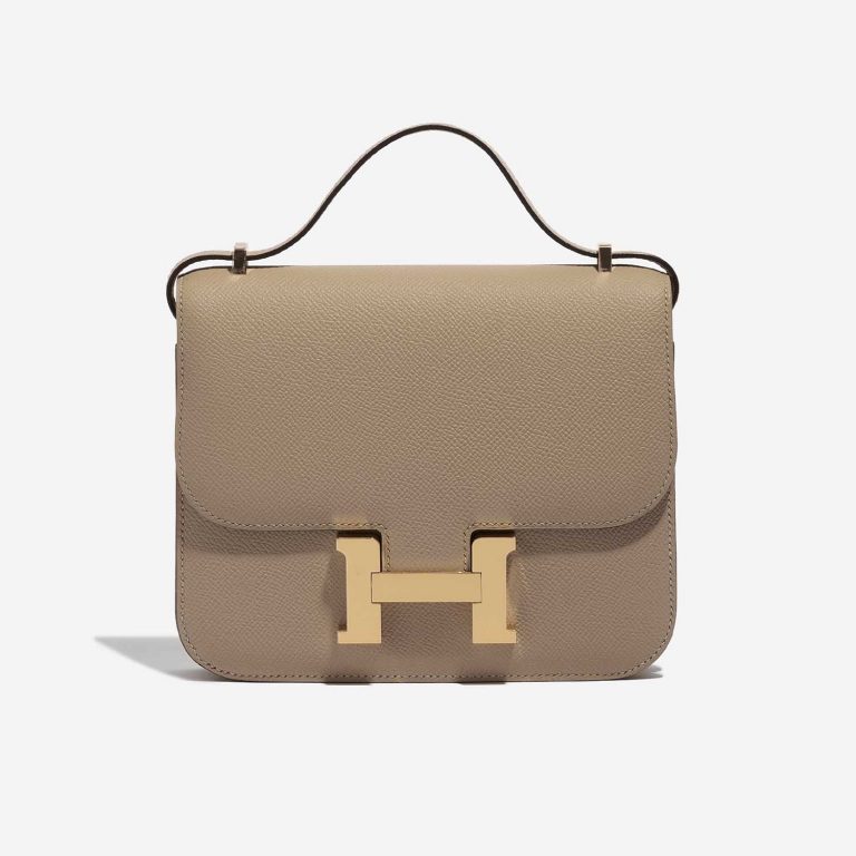 Pre-owned Hermès bag Constance 18 Epsom Trench Beige Front | Sell your designer bag on Saclab.com