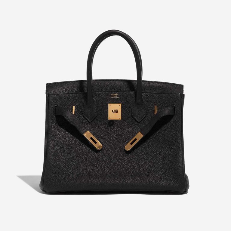 Pre-owned Hermès bag Birkin 30 Togo Black Black Front Open | Sell your designer bag on Saclab.com