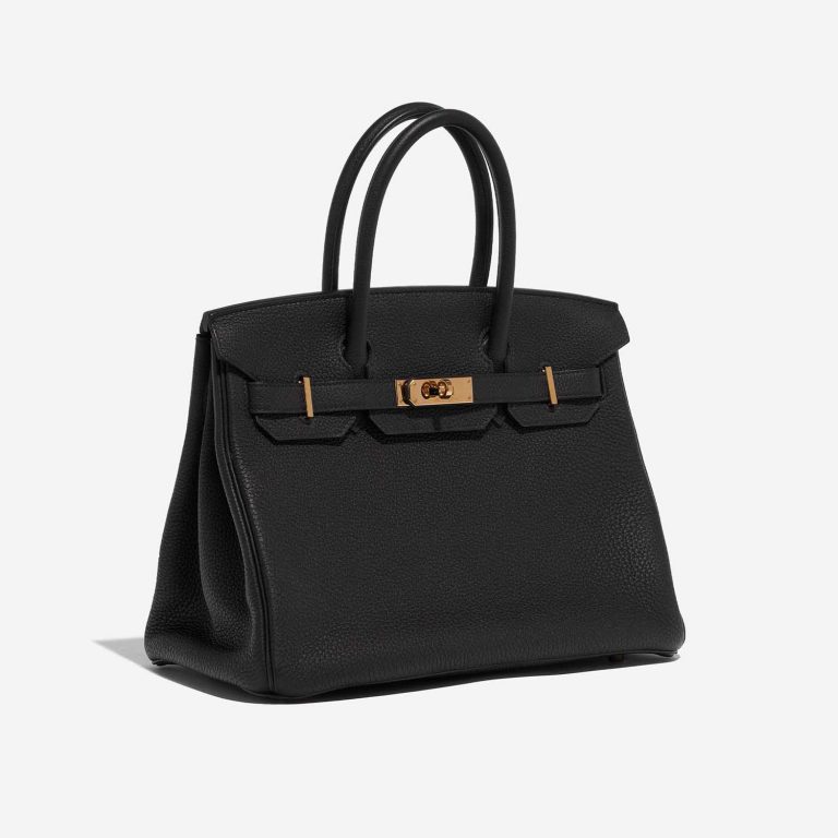 Pre-owned Hermès bag Birkin 30 Togo Black Black Side Front | Sell your designer bag on Saclab.com