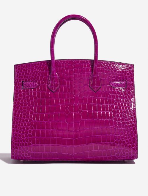 Pre-owned Hermès bag Birkin 30 Porosus Crocodile Rose Pourpre Rose Back | Sell your designer bag on Saclab.com