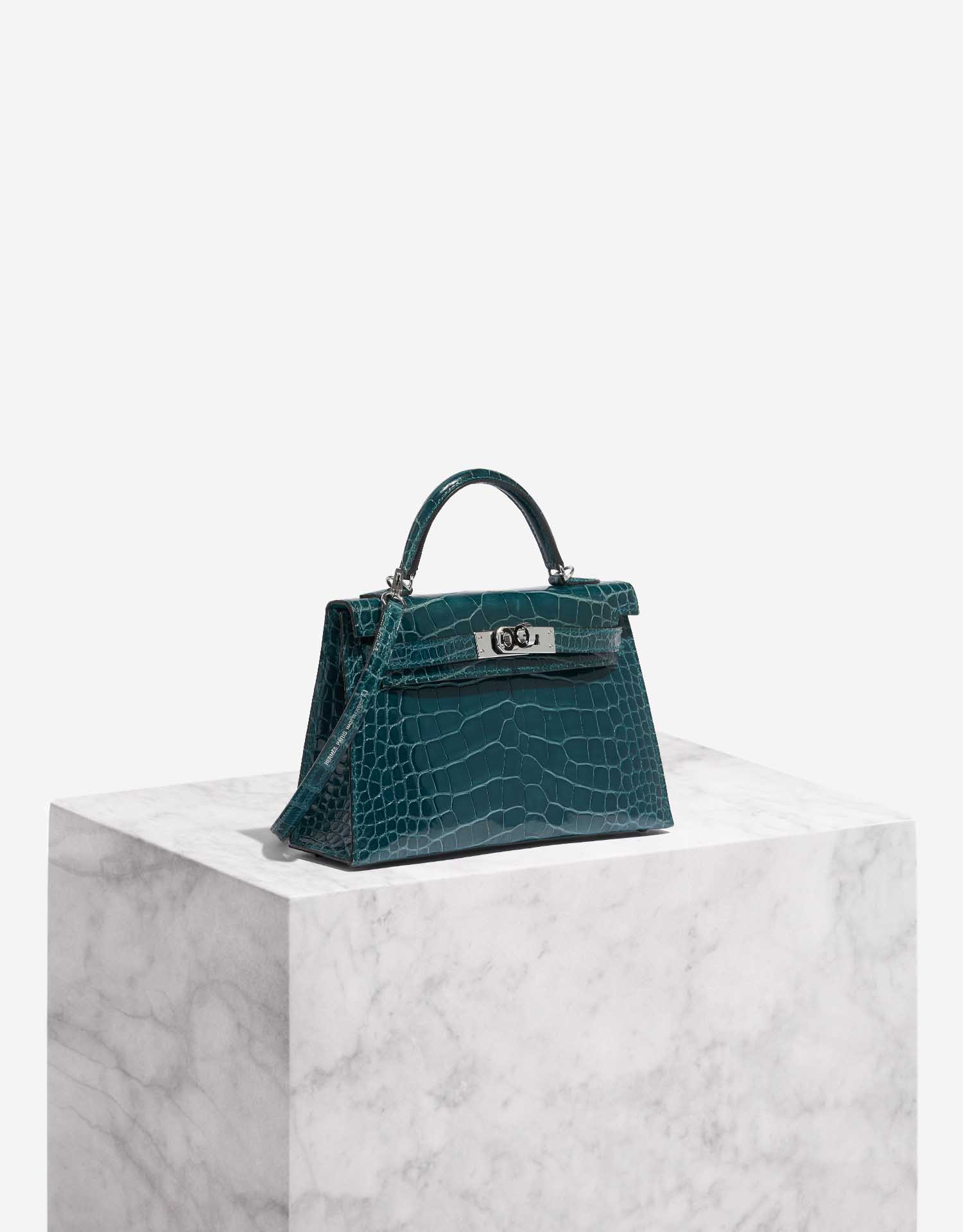 小物 HERMES Hermès Kelly Mini Alligator Vert Bosphore | SACLÀB