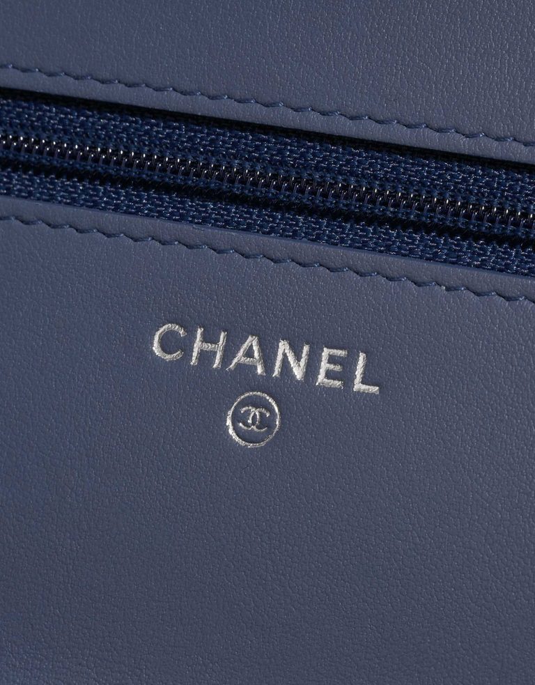 Pre-owned Chanel bag WOC Denim Blue Jeans Blue Logo | Sell your designer bag on Saclab.com