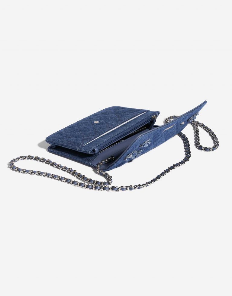 Pre-owned Chanel bag WOC Denim Blue Jeans Blue Inside | Sell your designer bag on Saclab.com
