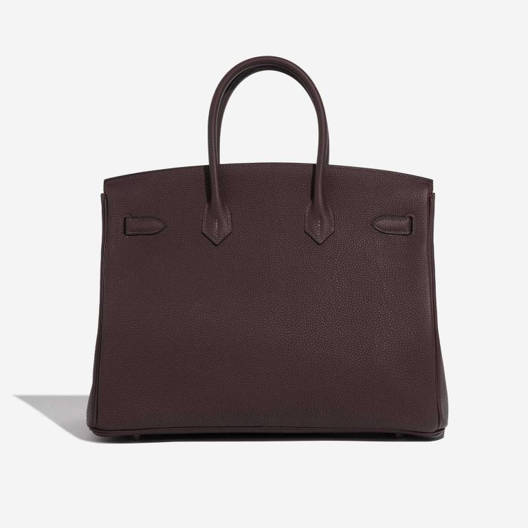 Pre-owned Hermès bag Birkin HSS 35 Togo Chocolat / Orange Poppy Brown, Orange Back | Sell your designer bag on Saclab.com