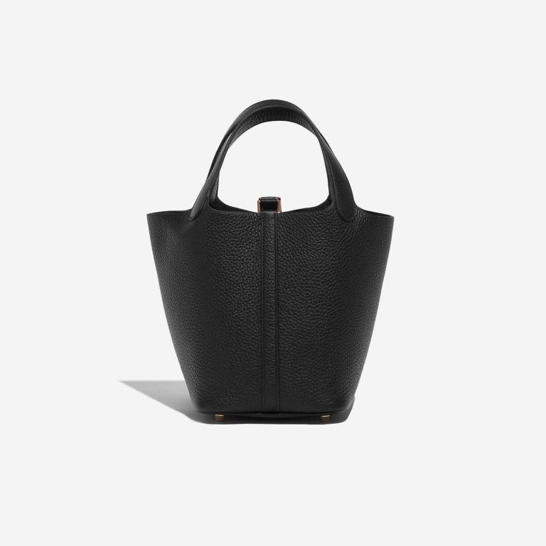Pre-owned Hermès bag Picotin 18 Taurillon Clemence Black Black Back | Sell your designer bag on Saclab.com