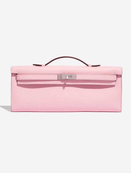 Pre-owned Hermès bag Kelly Cut Clutch Swift Rose Sakura Front | Sell your designer bag on Saclab.com