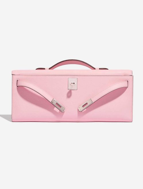 Pre-owned Hermès bag Kelly Cut Clutch Swift Rose Sakura Front Open | Sell your designer bag on Saclab.com