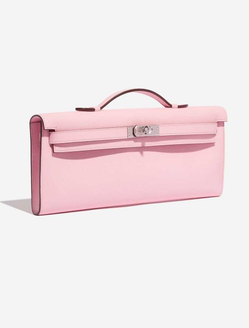 Pre-owned Hermès bag Kelly Cut Clutch Swift Rose Sakura Side Front | Sell your designer bag on Saclab.com