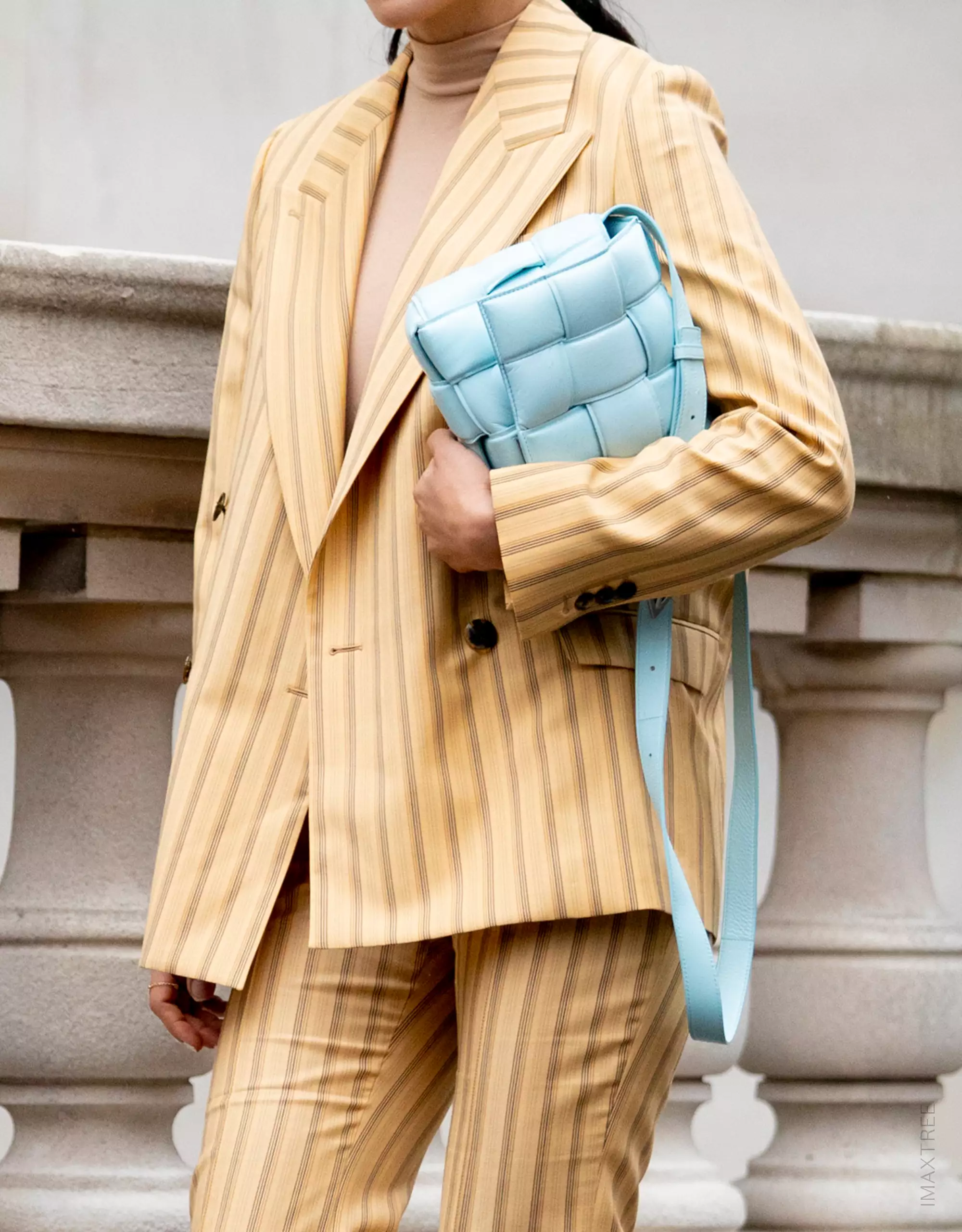 Botteg veneta cassette bag light blue