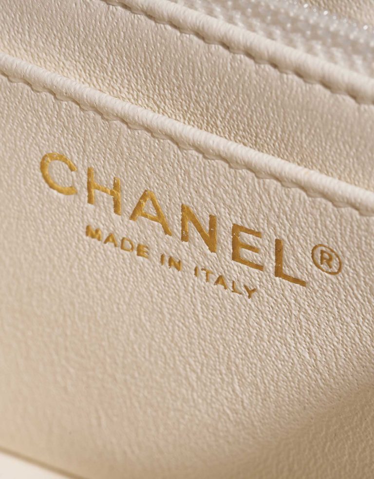 Pre-owned Chanel bag 2.55 Reissue Mini Aged Calfskin Ivory White Logo | Sell your designer bag on Saclab.com
