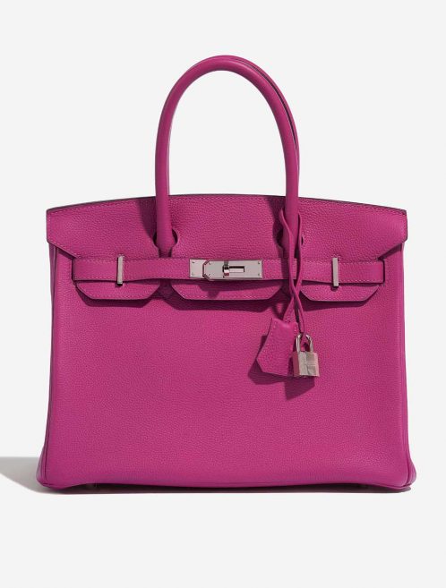 Pre-owned Hermès bag Birkin 30 Togo Rose Pourpre Rose Front | Sell your designer bag on Saclab.com