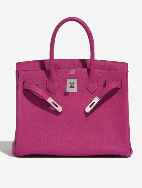 Pre-owned Hermès bag Birkin 30 Togo Rose Pourpre Rose Front Open | Sell your designer bag on Saclab.com