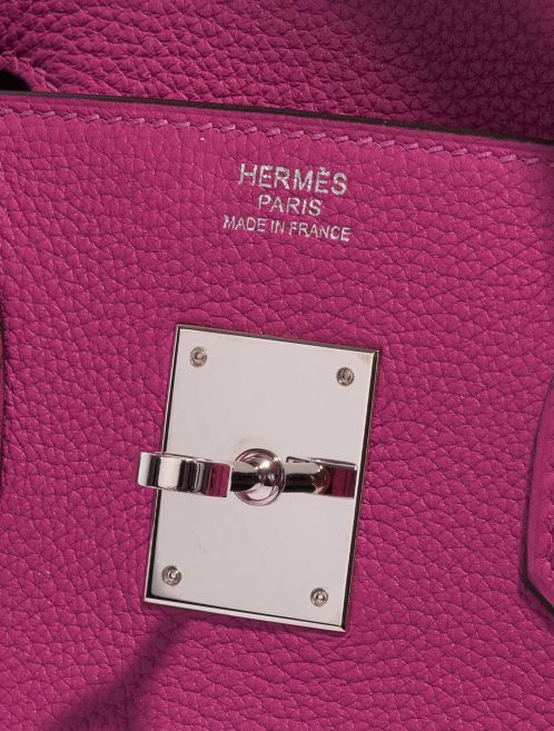 Pre-owned Hermès bag Birkin 30 Togo Rose Pourpre Rose Logo | Sell your designer bag on Saclab.com
