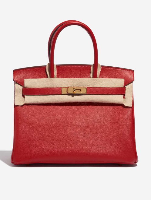 Pre-owned Hermès bag Birkin 30 Epsom Rouge Casaque Red Front Velt | Sell your designer bag on Saclab.com