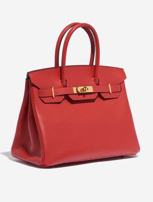 Pre-owned Hermès bag Birkin 30 Epsom Rouge Casaque Red Side Front | Sell your designer bag on Saclab.com