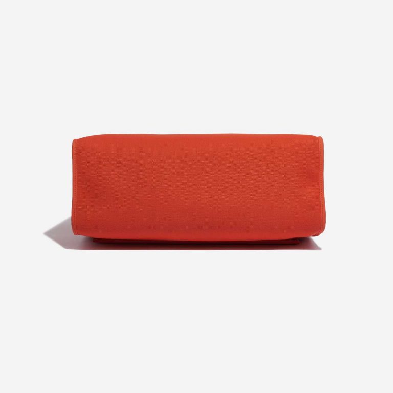 Pre-owned Hermès bag Herbag 39 Vache Hunter / Toile Militaire Capucine / Fauve Orange Bottom | Sell your designer bag on Saclab.com