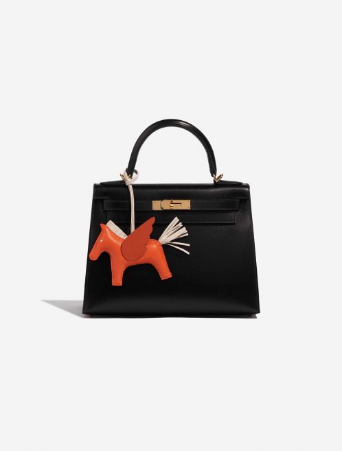 Pre-owned Hermès bag Rodeo Pegasus MM Milo Lamb Poppy Orange / Craie / Terre Battue Beige, Orange Detail | Sell your designer bag on Saclab.com