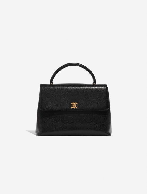Pre-owned Chanel bag Timeless Handle Medium Caviar Black Black Front | Sell your designer bag on Saclab.com
