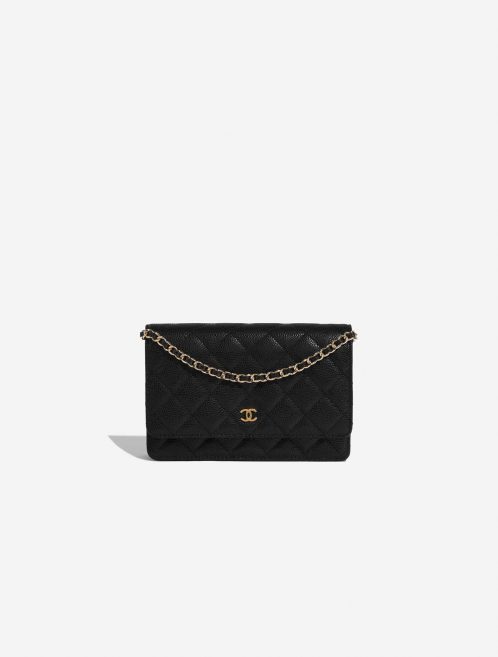 Pre-owned Chanel bag Timeless WOC Caviar Black Black Front | Sell your designer bag on Saclab.com