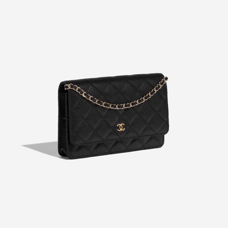 Pre-owned Chanel bag Timeless WOC Caviar Black Black Side Front | Sell your designer bag on Saclab.com