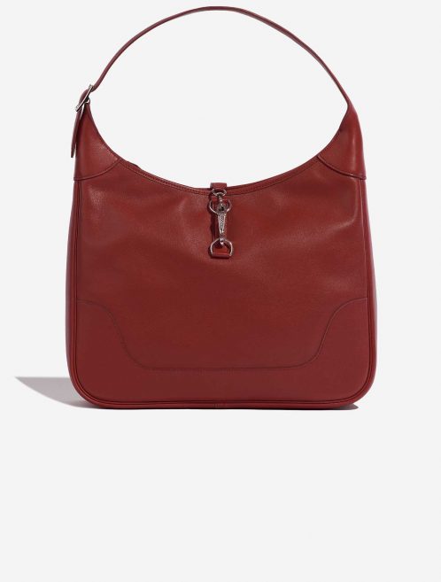 Pre-owned Hermès bag Trim 35 Evercolor Rouge Venitien Red Front | Sell your designer bag on Saclab.com