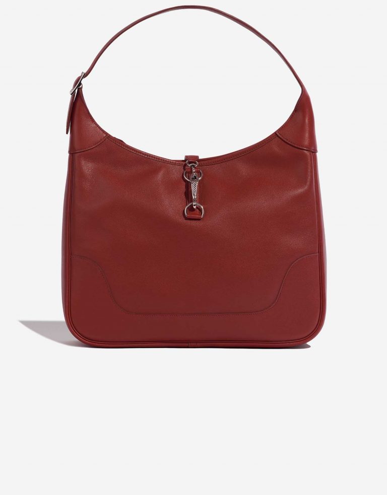 Pre-owned Hermès bag Trim 35 Evercolor Rouge Venitien Red Front | Sell your designer bag on Saclab.com