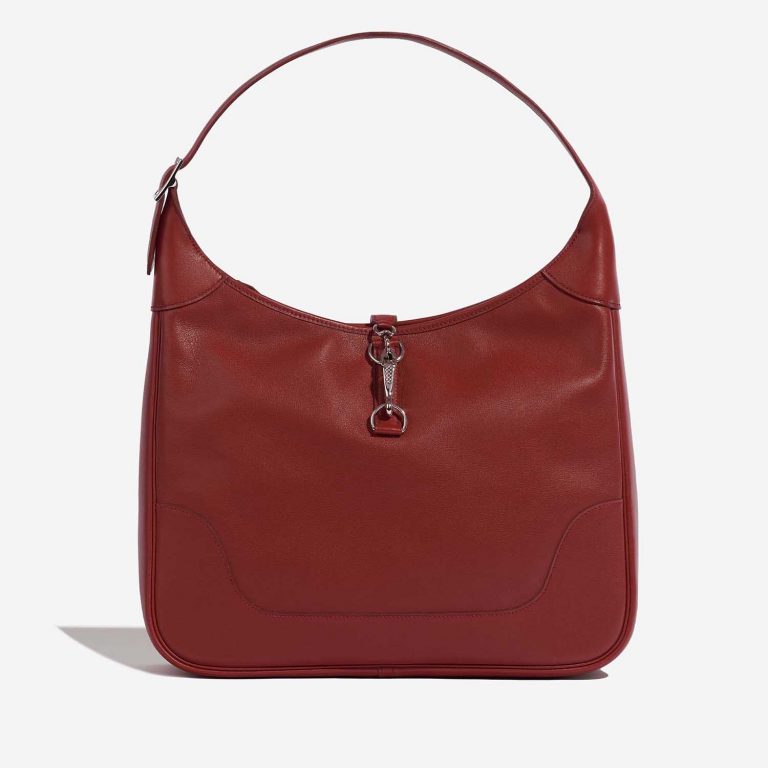 Pre-owned Hermès bag Trim 35 Evercolor Rouge Venitien Red Front | Sell your designer bag on Saclab.com