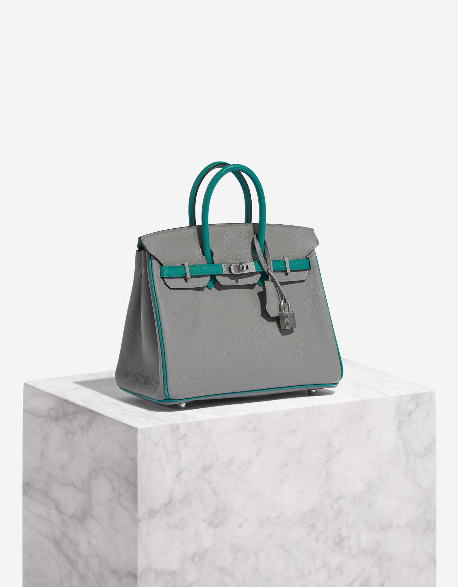 Hermès Birkin HSS 25 Epsom Gris Mouette / Blue Paon | SACLÀB