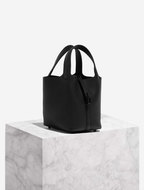 Pre-owned Hermès bag Picotin 18 Taurillon Clemence SO Black Black Side Front | Sell your designer bag on Saclab.com