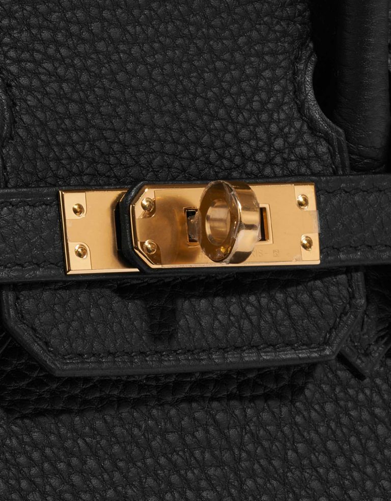 Pre-owned Hermès bag Birkin 25 Togo Black Black Closing System | Sell your designer bag on Saclab.com