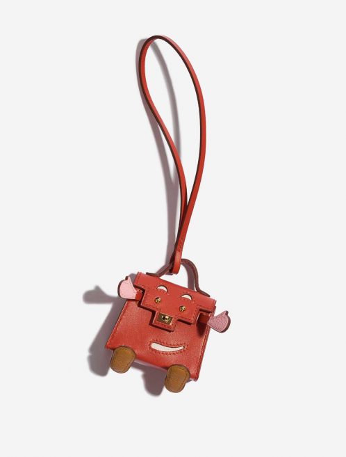 Pre-owned Hermès bag Kelly Doll Bag Charm Tadelakt Sanguine / Rose Sakura / Sesame / Nata Brown, Red, Rose Front | Sell your designer bag on Saclab.com