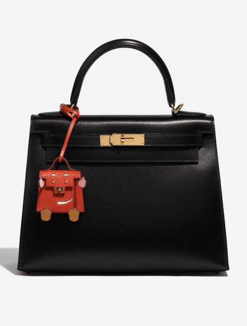 Pre-owned Hermès bag Kelly Doll Bag Charm Tadelakt Sanguine / Rose Sakura / Sesame / Nata Brown, Red, Rose Detail | Sell your designer bag on Saclab.com