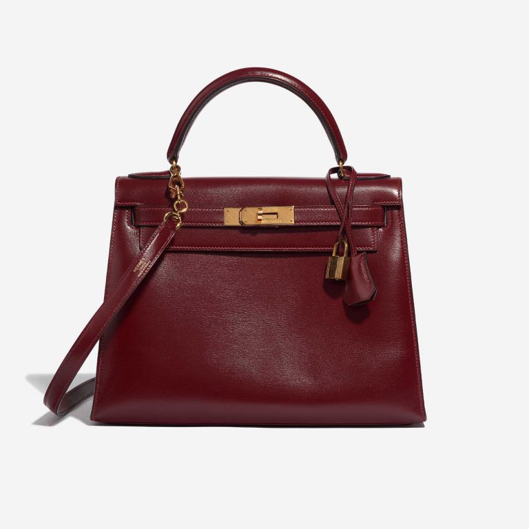 Pre-owned Hermès bag Kelly 28 Box Rouge H Red Front | Sell your designer bag on Saclab.com
