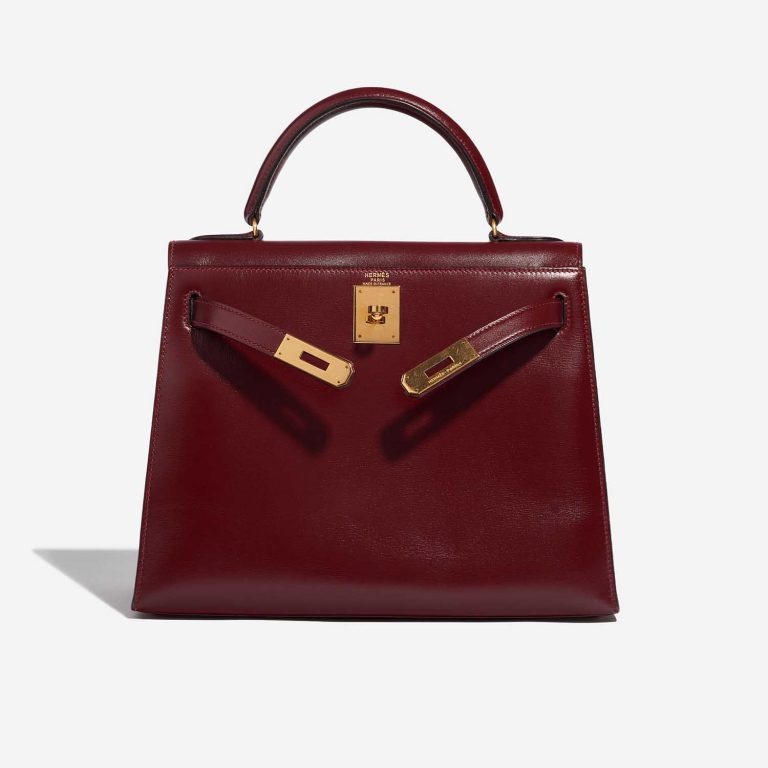 Pre-owned Hermès bag Kelly 28 Box Rouge H Red Front Open | Sell your designer bag on Saclab.com